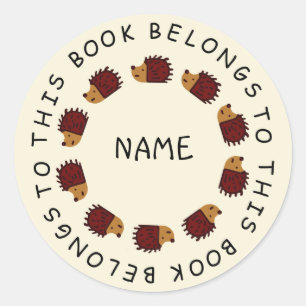 Terug naar school Hedgehog Sticker