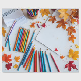 Terug-naar-school Herfst Cadeaupapier