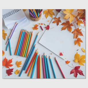 Terug-naar-school Herfst Cadeaupapier