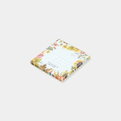 Terug naar School Herfst Zonnebloemen Monogram ler Post-it® Notes (Schuin)