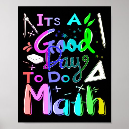 Terug naar school Het is een goede dag om wiskunde Poster (Voorkant)