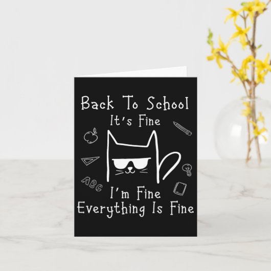 Terug naar school Het is prima Ik ben prima Alles Kaart (Gele Bloem)