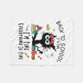 Terug naar school Het is prima in prima grappige z Fleece Deken (Voorkant (Horizontaal))