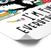 Terug naar school Het is prima in prima grappige z Poster (Hoek)