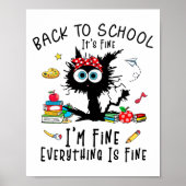 Terug naar school Het is prima in prima grappige z Poster (Voorkant)