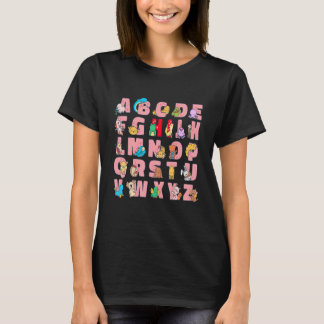 Terug naar school Hi alfabet Pre K kleuteronderwij T-shirt