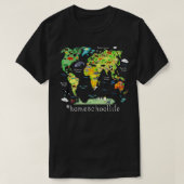 Terug naar School Homeschool Wereldkaart Geography T-shirt (Design voorkant)
