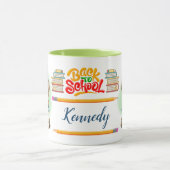 Terug naar school hond dragen rugzak gepersonalise mok (Midden)