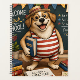 Terug naar school hond PNG, Schattig leraar hond o Planner