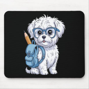 Terug naar school hond puppy eerste dag muismat