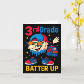 Terug Naar School Honkbal Ijs Drip Eerste Dag O Kaart (Gele Bloem)