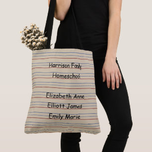 Terug naar school Huiswerk Schrijven Papier Tote Bag