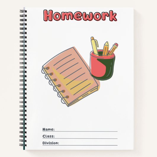terug naar school , huiswerk van de universiteit notitieboek (Voorkant)