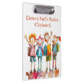 Terug naar School I Waterverf Kinder Klembord (Rechts)