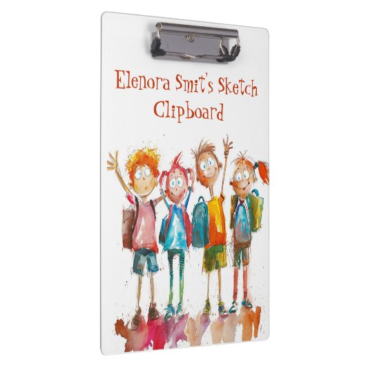 Terug naar School I Waterverf Kinder Klembord (Rechts)
