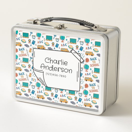 Terug naar School Iconen Lunch Box (Voorkant)