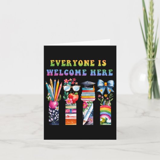 Terug naar school iedereen is hier welkom voor de kaart (Voorkant)