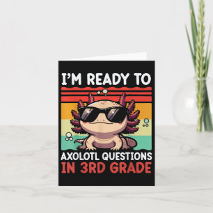 Terug naar school ik ben klaar om axolotl-vragen t kaart