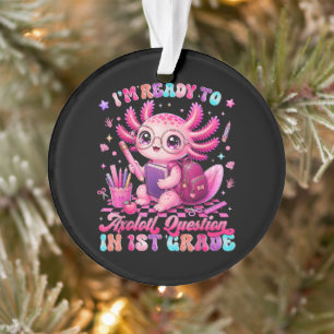 Terug naar school Ik ben klaar om Axolotl-vragen t Ornament