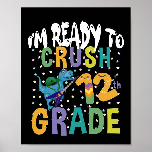 Terug naar school ik ben klaar om de 12e klas te v poster (Voorkant)