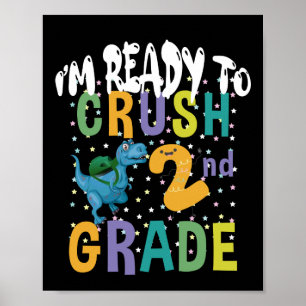 Terug naar school ik ben klaar om de 2e klas Dino  Poster
