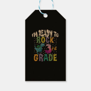 Terug naar school ik ben klaar om de 3e klas Dino Cadeaulabel