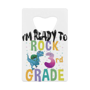 Terug naar school ik ben klaar om de 3e klas Dino Creditkaart Flessenopener