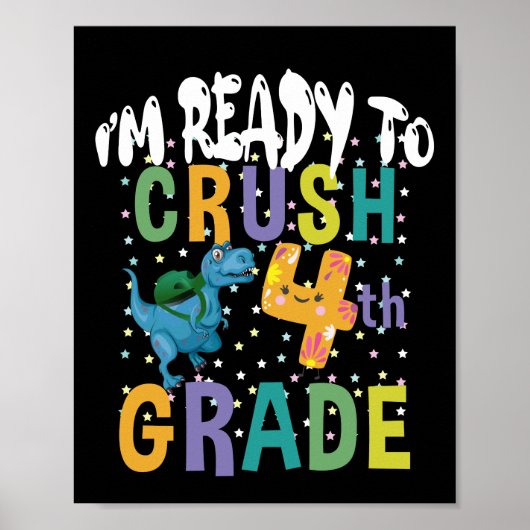 Terug naar school ik ben klaar om de 4e klas te ve poster (Voorkant)