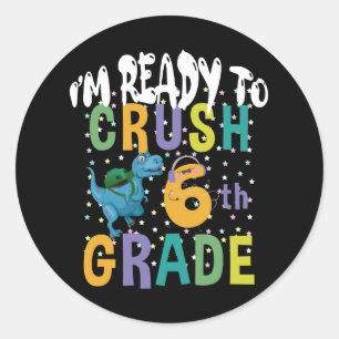 Terug naar school ik ben klaar om de 6e klas te ve ronde sticker