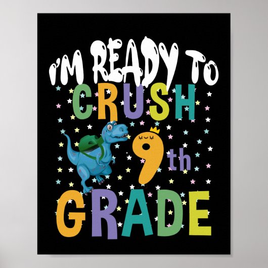 Terug naar school ik ben klaar om de 9e klas te ve poster (Voorkant)