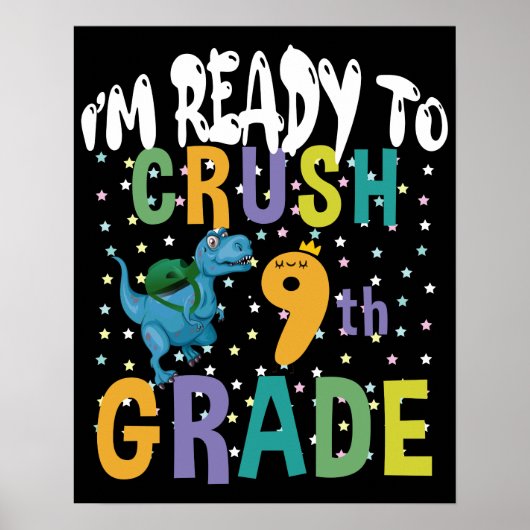 Terug naar school ik ben klaar om de 9e klas te ve poster (Voorkant)