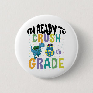 Terug naar school ik ben klaar om groep 8 te verpl ronde button 5,7 cm