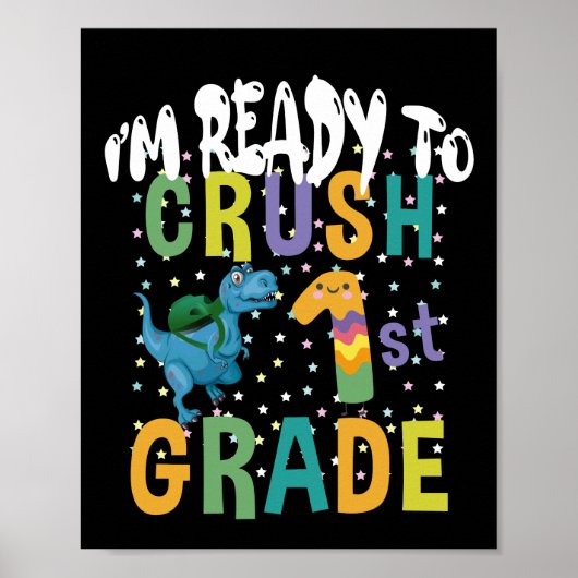Terug naar school Ik ben klaar om het 1e leerjaar  Poster (Voorkant)