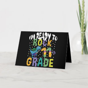 Terug naar school ik ben klaar om te rocken 11e kl bedankkaart