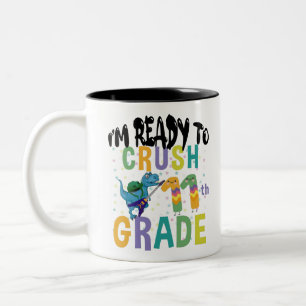 Terug naar school ik ben klaar om te rocken 11e kl tweekleurige koffiemok