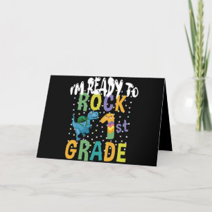 Terug naar school ik ben klaar om te rocken 1e lee bedankkaart