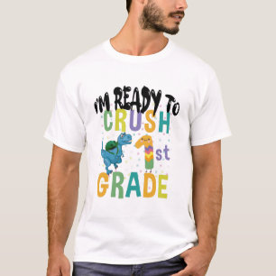 Terug naar school ik ben klaar om te rocken 1e lee t-shirt