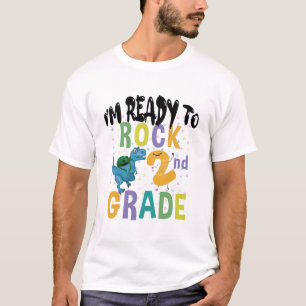 Terug naar school ik ben klaar om te rocken 2e lee t-shirt