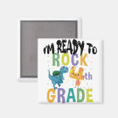 Terug naar school ik ben klaar om te rocken 4e lee magneet (Voorkant / Achterkant)