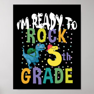 Terug naar school ik ben klaar om te rocken 5e lee poster