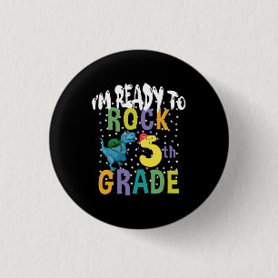 Terug naar school ik ben klaar om te rocken 5e lee ronde button 3,2 cm