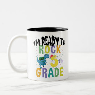 Terug naar school ik ben klaar om te rocken 5e lee tweekleurige koffiemok