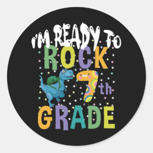 Terug naar school ik ben klaar om te rocken 7e lee ronde sticker