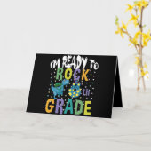Terug naar school ik ben klaar om te rocken 8e lee kaart (Gele Bloem)