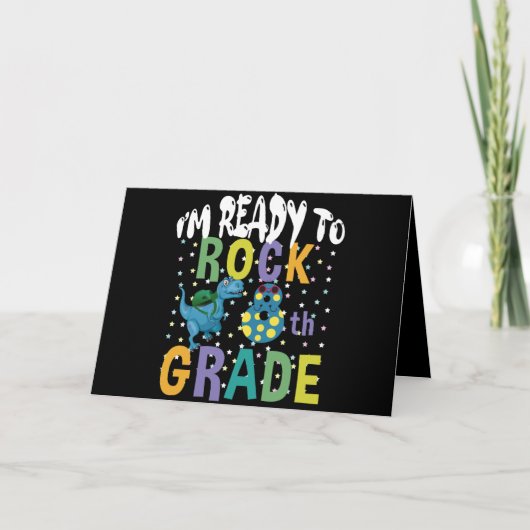 Terug naar school ik ben klaar om te rocken 8e lee kaart (Voorkant)