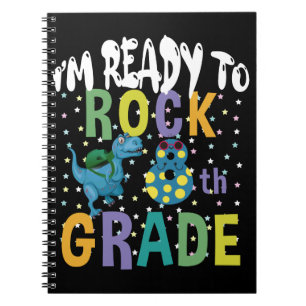 Terug naar school ik ben klaar om te rocken 8e lee notitieboek