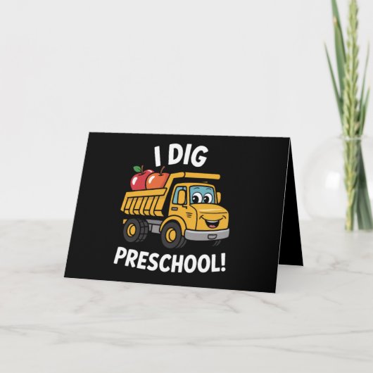 Terug naar school Ik graaf kleuter vrachtwagen Aankondiging (Voorkant)