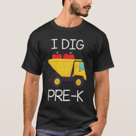 Terug naar school Ik graaf pre-k dump truck T-shirt