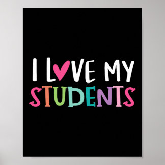 Terug naar school Ik hou van mijn studenten Leerkr Poster