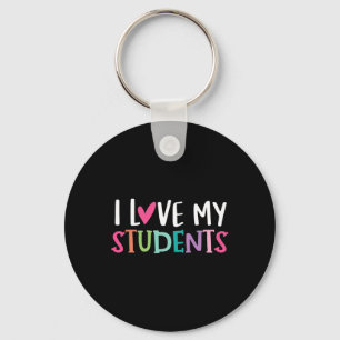 Terug naar school Ik hou van mijn studenten Leerkr Sleutelhanger